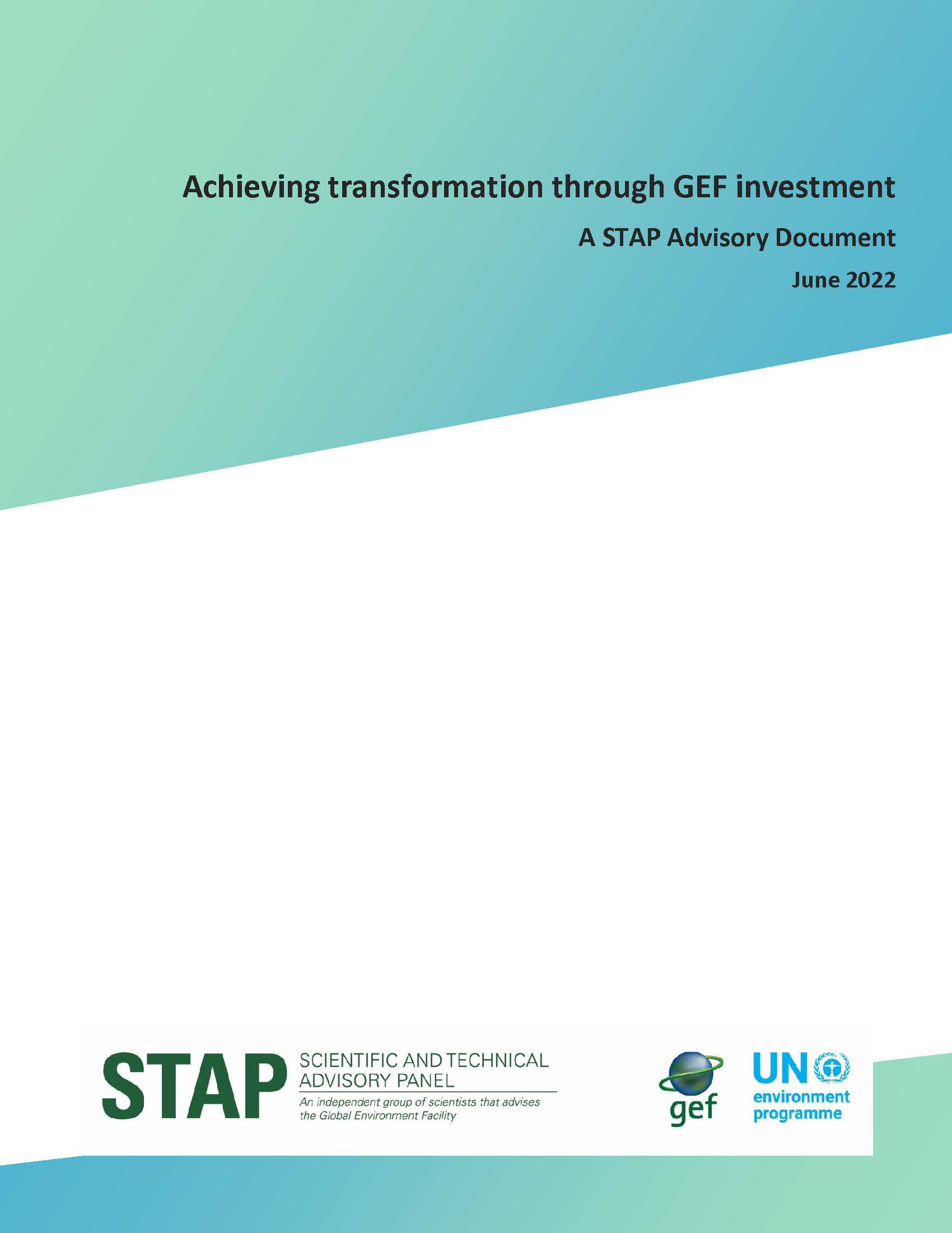 Achieving transformation through GEF investments