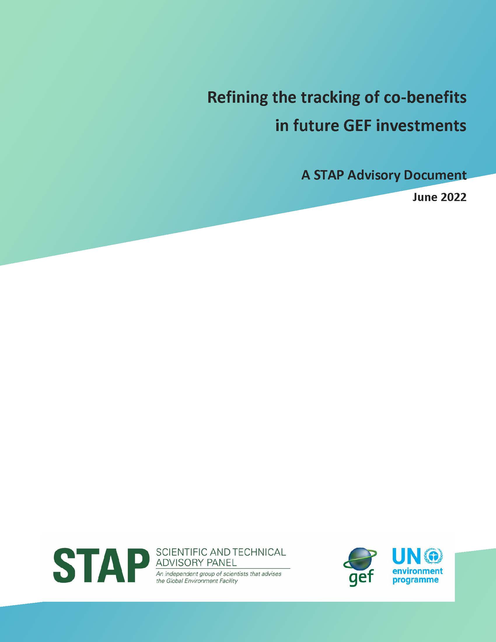 Refining the tracking of co-benefits in future GEF investments